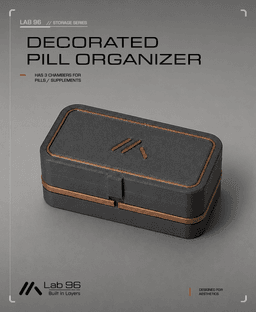 Decorated Pill Organizer 3d model