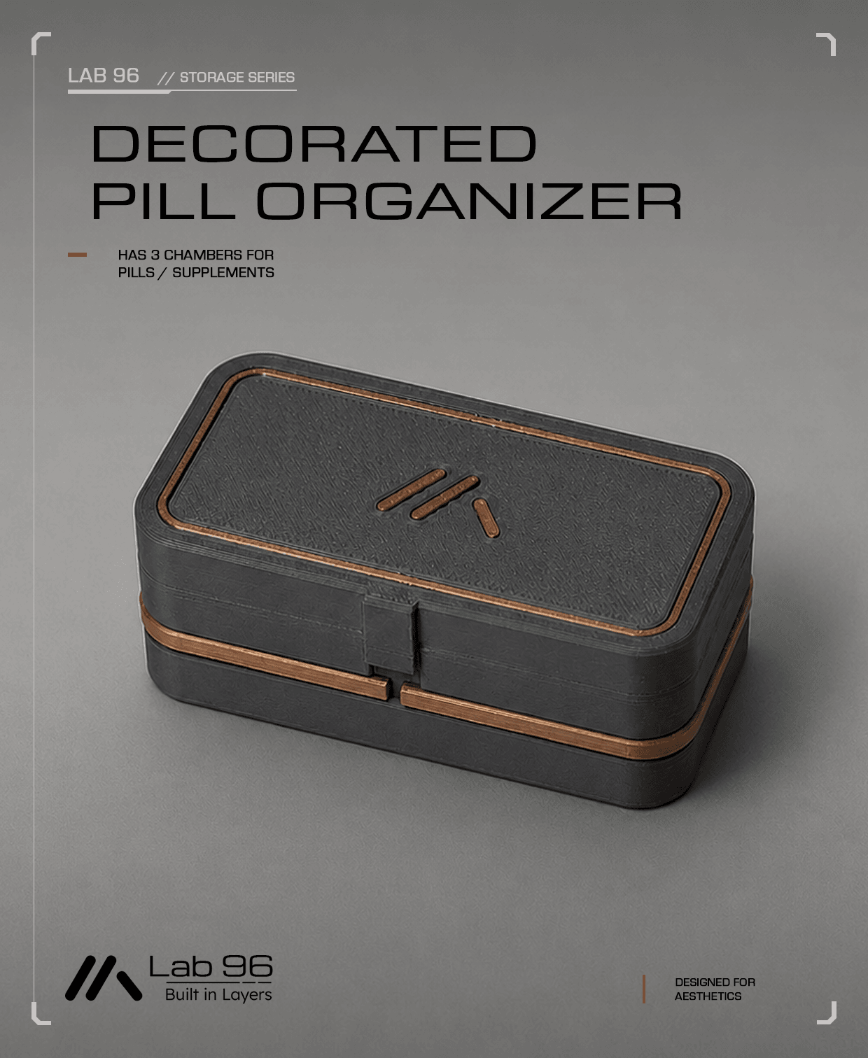 Decorated Pill Organizer 3d model