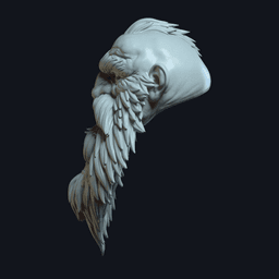 Dwarf v3 - Custom Action Figure Head 3d model