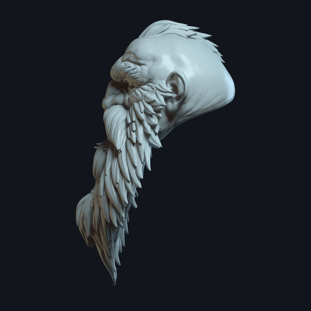 Dwarf v3 - Custom Action Figure Head 3d model