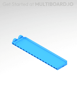 2x8 MU - Right Support End - Modular Bolt-Locked Shelf 3d model