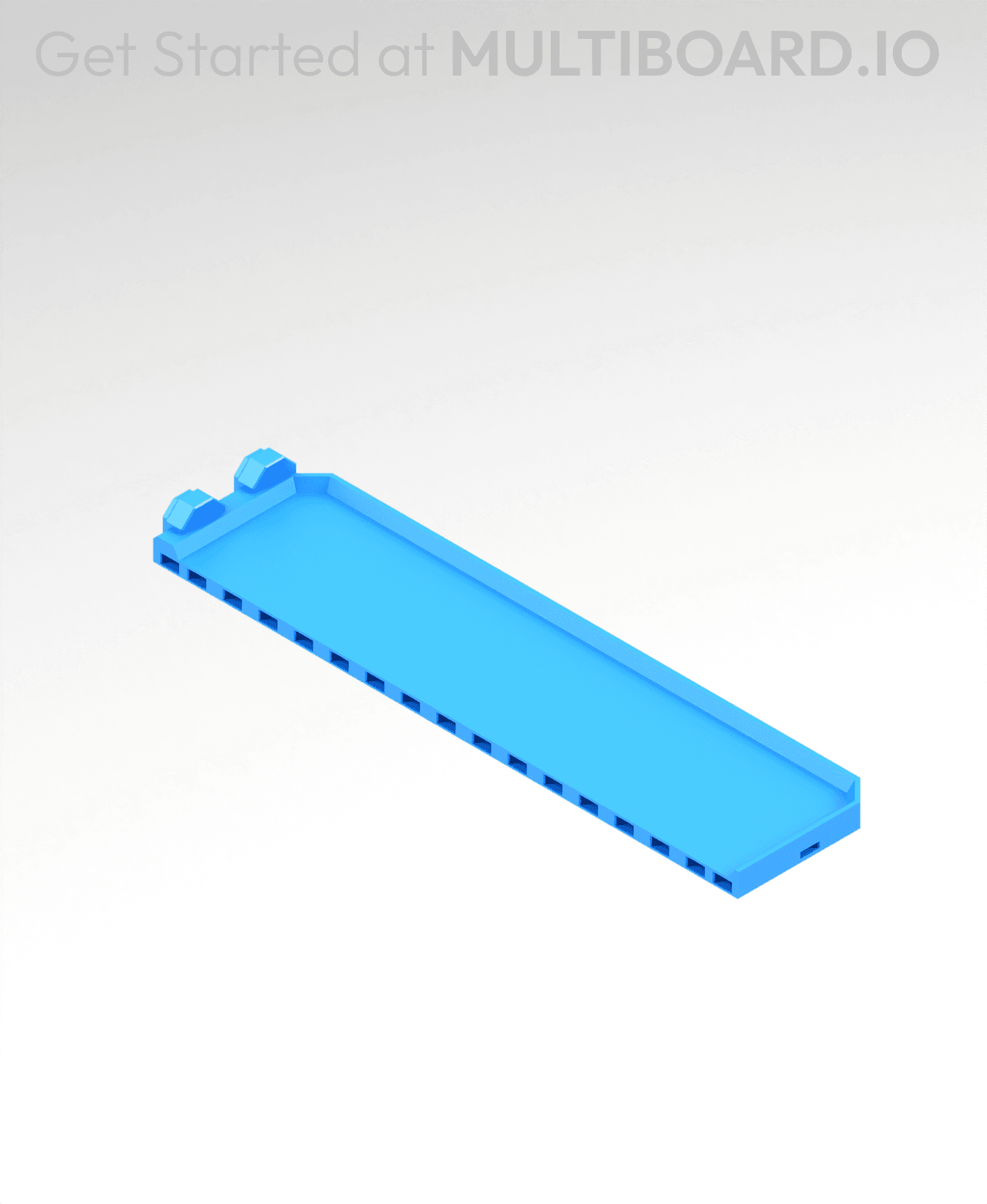 2x8 MU - Right Support End - Modular Bolt-Locked Shelf 3d model