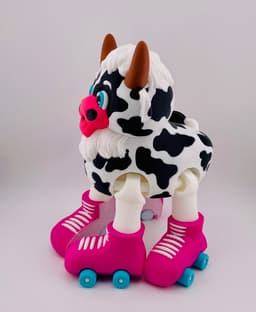 Cow Roller Skate Flexi 3d model