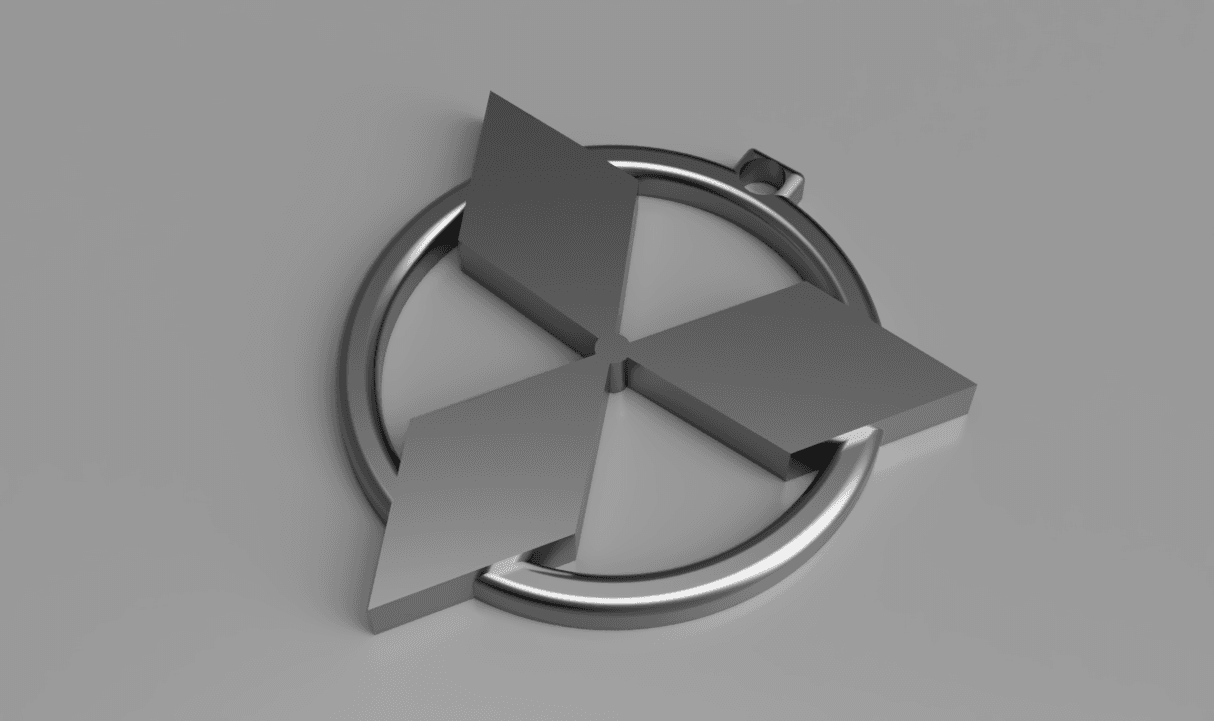 Mitsubishi Key ring 3d model