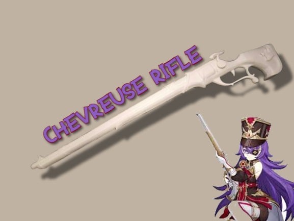 STL FILE | Genshin Impact - Chevreuse Rifle -weapon for cosplay / prop weapon 3d model