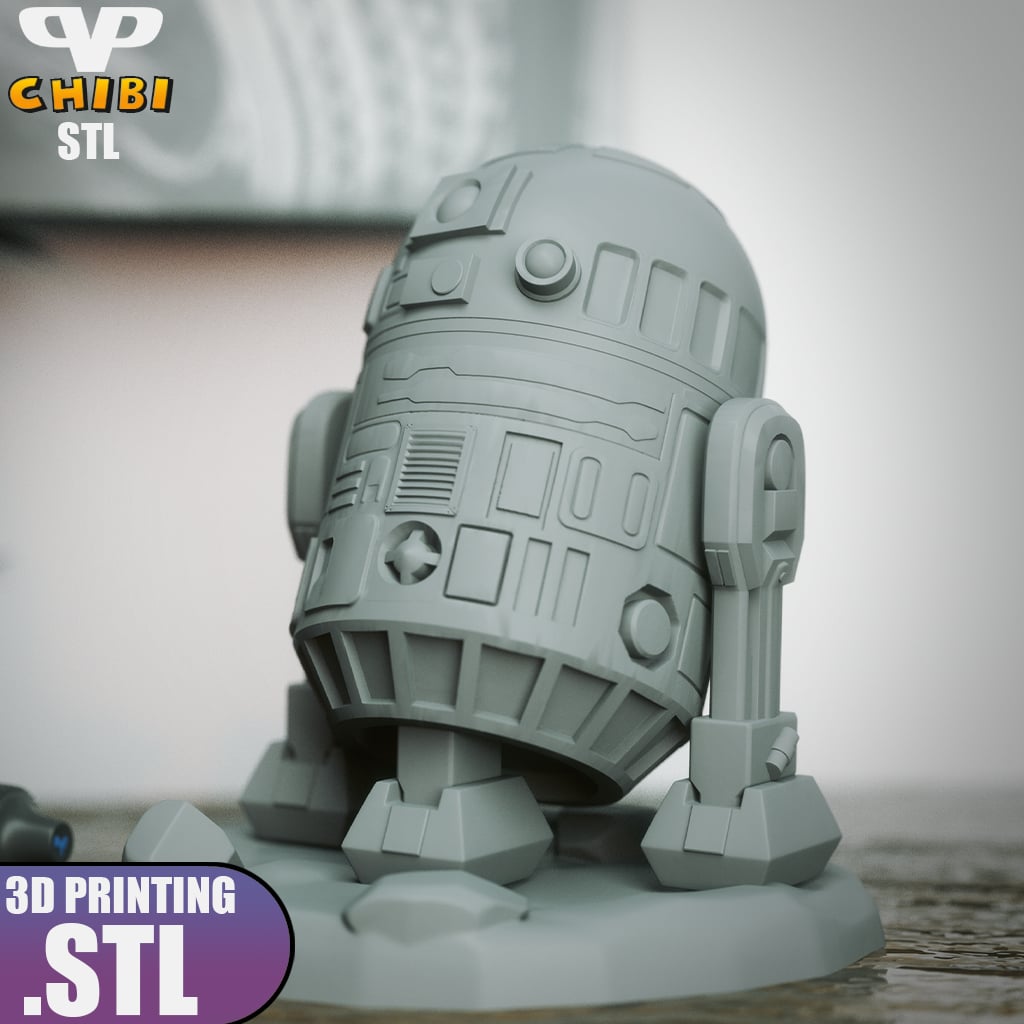 R2D2 Chibi STL for 3D Printing ChibiSTL 3DXM 3d model