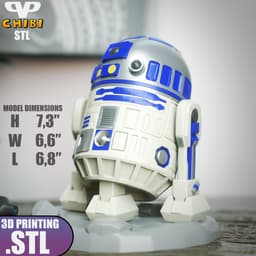 R2D2 Chibi STL for 3D Printing ChibiSTL 3DXM 3d model
