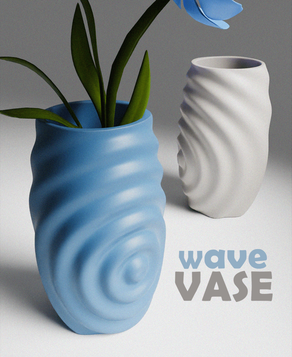 Wave Vase 3d model