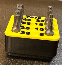 Gridfinity 1x1 Hex Bit Holder-Torx-v2.3mf 3d model
