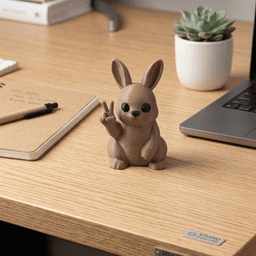 PEACE BUNNY / CUTE UNIQUE EASTER DECOR / DESK BUDDY / EASTER BUDDY 3d model