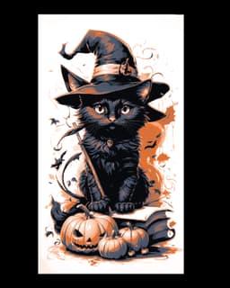 Artwork for the Season - Halloween Cat dressed in costume 3d model