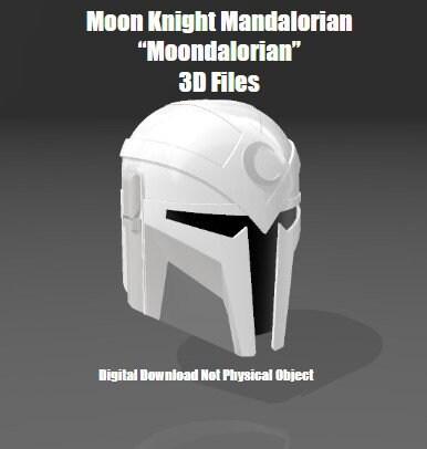 Moon Knight Mandalorian "Moondalorian" Helmet 3d model