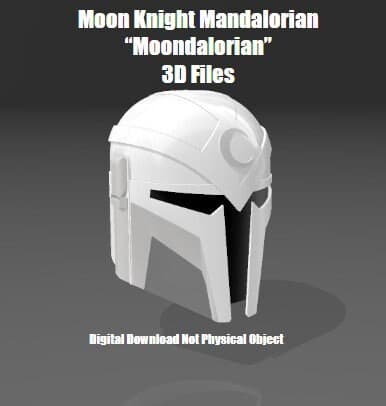Moon Knight Mandalorian "Moondalorian" Helmet 3d model