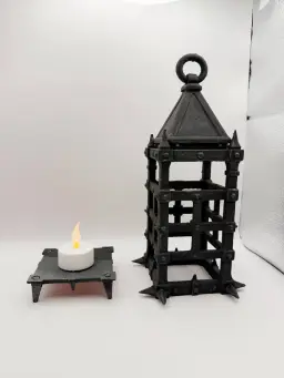 Medieval Lamp Cage Magnetic Bottom 3d model