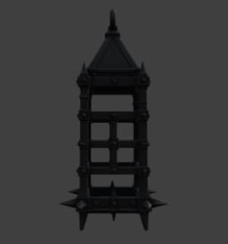 Medieval Lamp Cage Magnetic Bottom 3d model