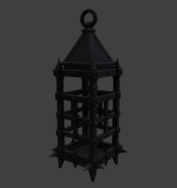 Medieval Lamp Cage Magnetic Bottom 3d model