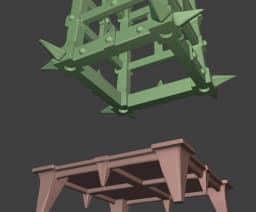 Medieval Lamp Cage Magnetic Bottom 3d model