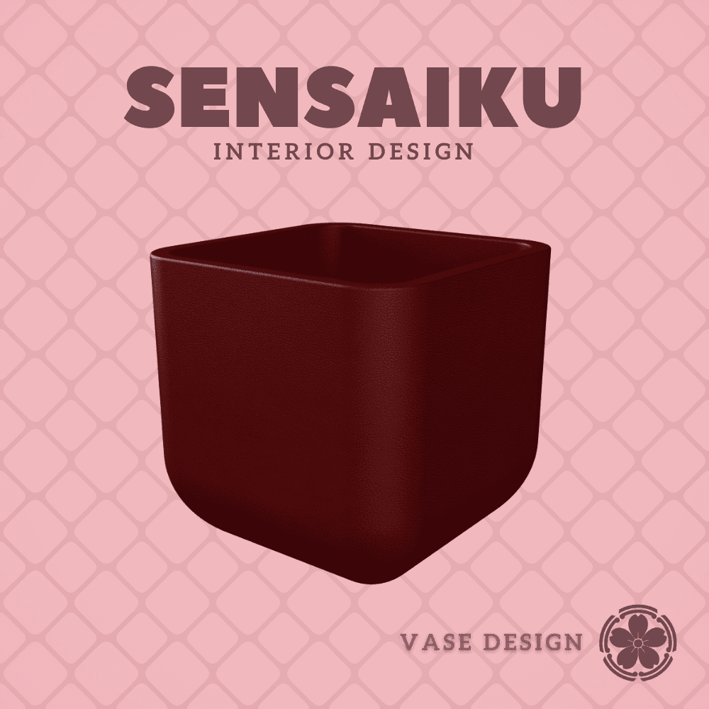 77. Rounded Cube 77 Custom Vase Design - Ikebana Home Decoration 3d model