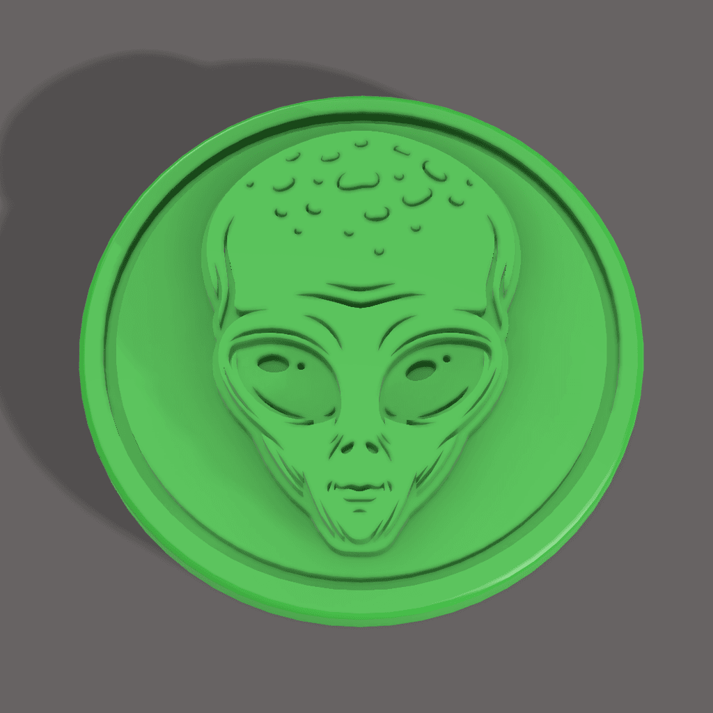 Alien Coin 3d model