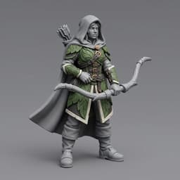 Iris and Orin - Hooded Bow Captain STL - Wildwood Women Rangers 3d model