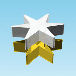 SIX POINTED BLACK STAR, nestable box (v1) 3d model