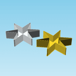 SIX POINTED BLACK STAR, nestable box (v1) 3d model