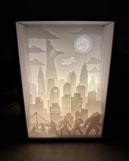 Avengers Shadow Box Light Box 3d Lamp 3d model