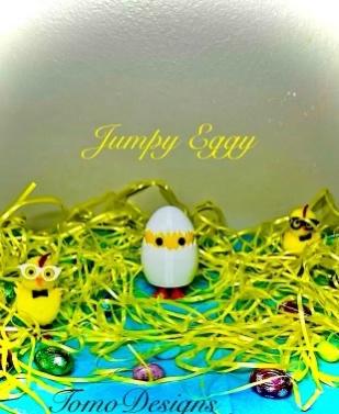 Jumpy Eggy - Hand painted  - 3d model