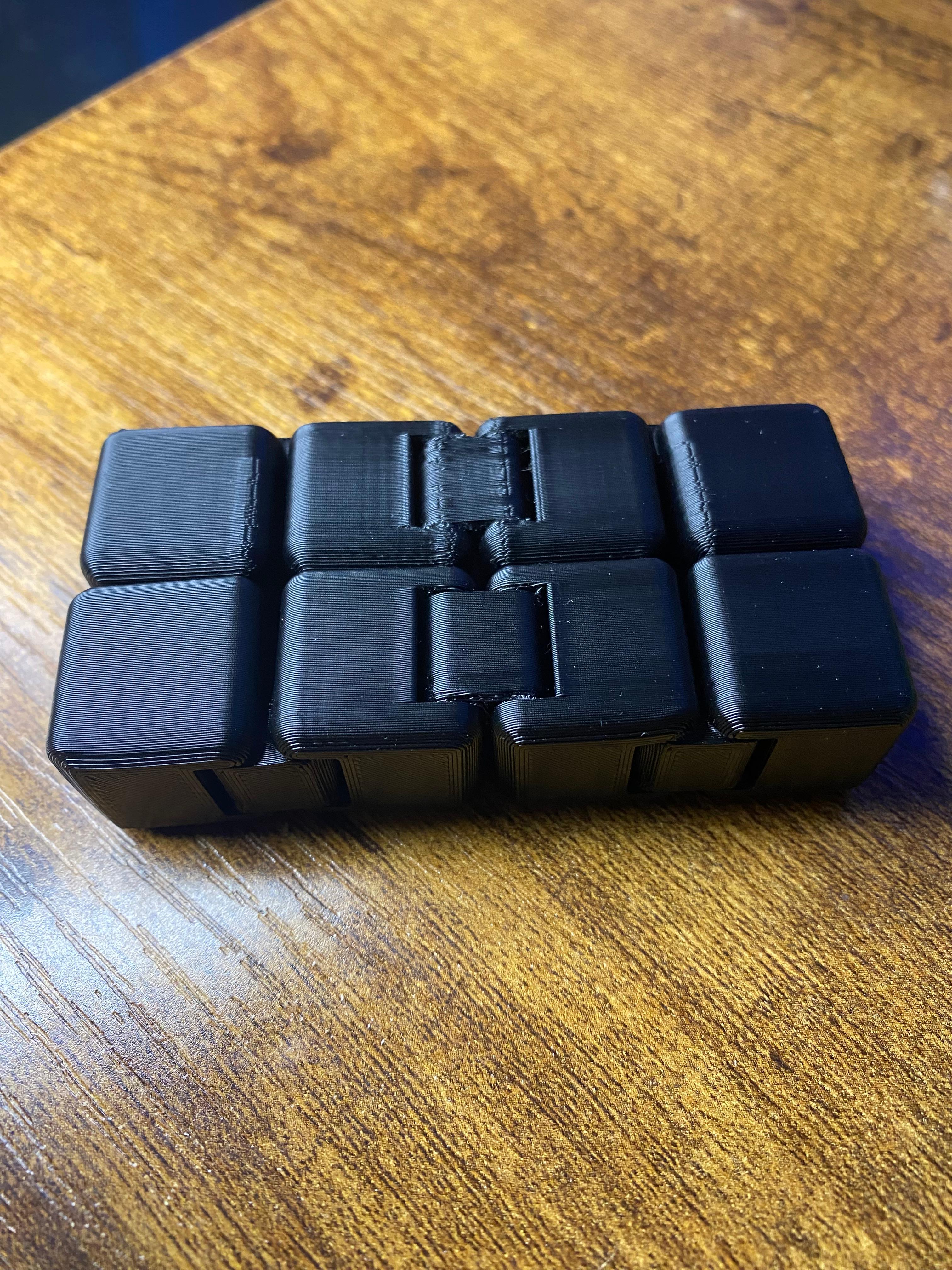 Yet_Another_Fidget_Infinity_cube.stl - Used 20% infill. Overture Black PLA. Works perfect! - 3d model