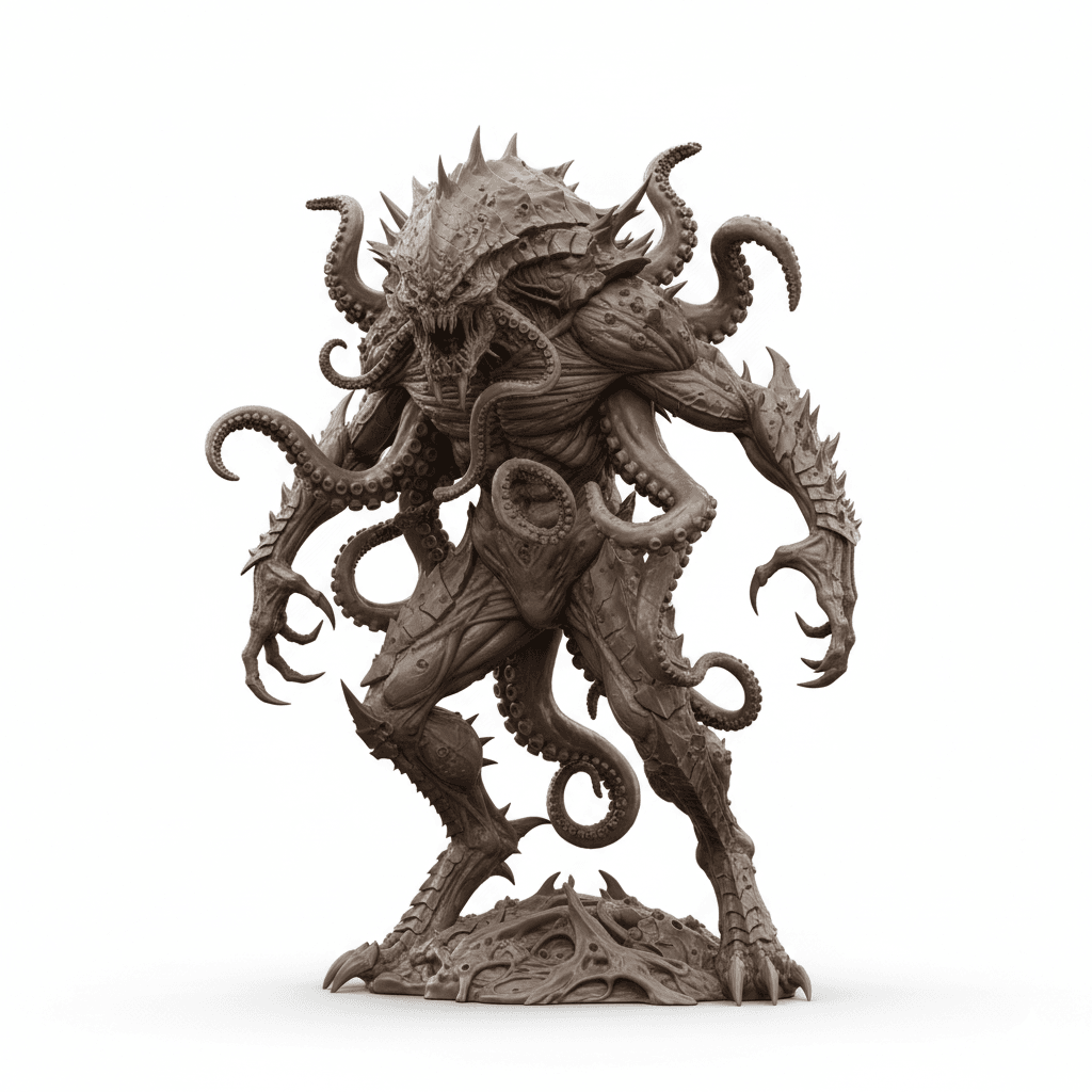 Fantasy Creature : Tentacle Horror Cosmic Beast Monster 3d model