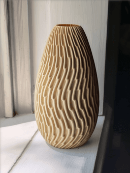 Rill Vase - Beach Waves Vase 3d model