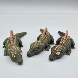 Spinosaurus Hatchling 4 Versions - Glass Eyes Flexi Dinosaur 3d model