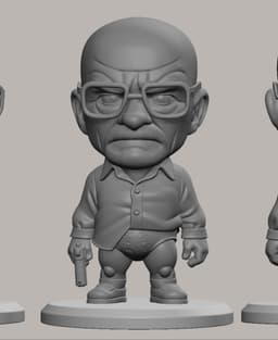 Chibi Walter White STL Figure β Breaking Bad Miniature Model (Paint-Ready) 3d model