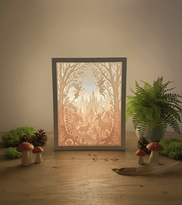 Enchanted Forest Shadow Box Light Box Lamp 3d model