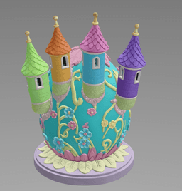 Fantasy Egg Castle House - STL File 3D Printable 3d model