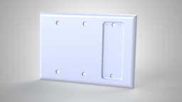 Triple Gang Hue Remote Holder (Std+Oversized) 3d model