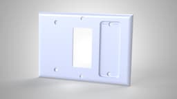Triple Gang Hue Remote Holder (Std+Oversized) 3d model