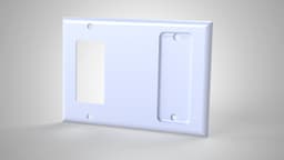 Triple Gang Hue Remote Holder (Std+Oversized) 3d model