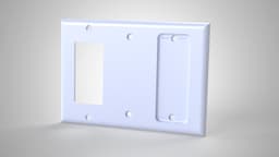 Triple Gang Hue Remote Holder (Std+Oversized) 3d model