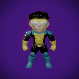 MARK GRAYSON INVINCIBLE FLEXI TOY FAN ART 3d model