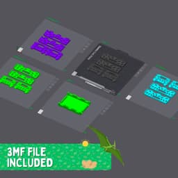 3D Printable Dino Crates (4 Different Variations) 3d model