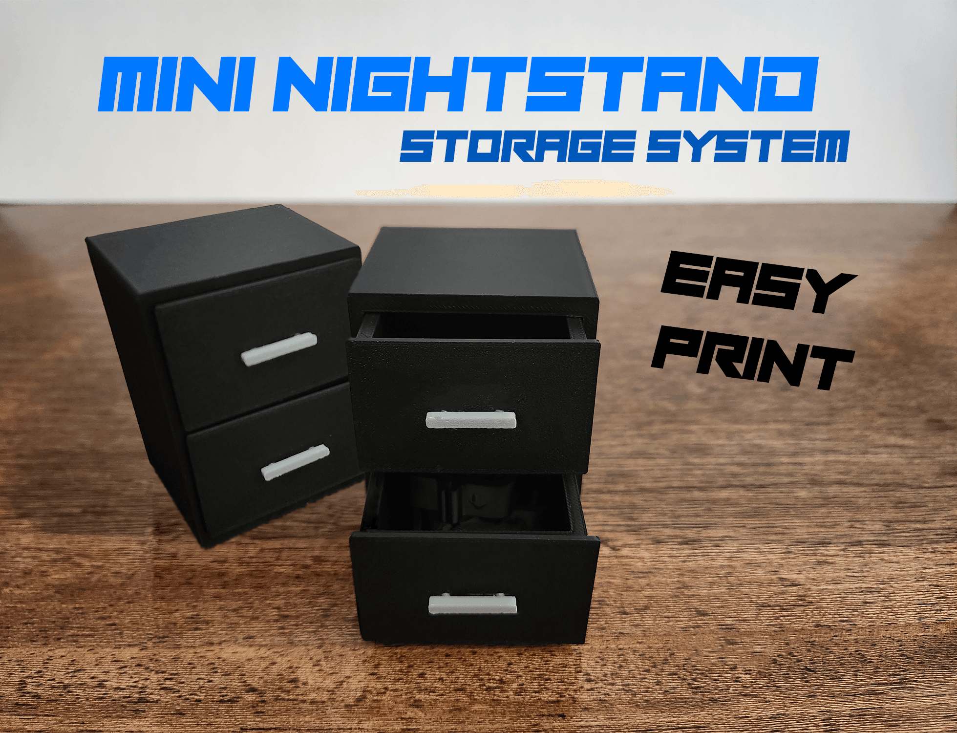 Mini Nightstand Storage System.3mf 3d model