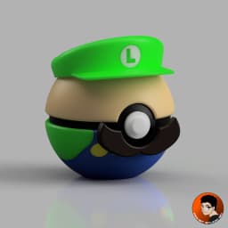Luigi Pokeball 3d model