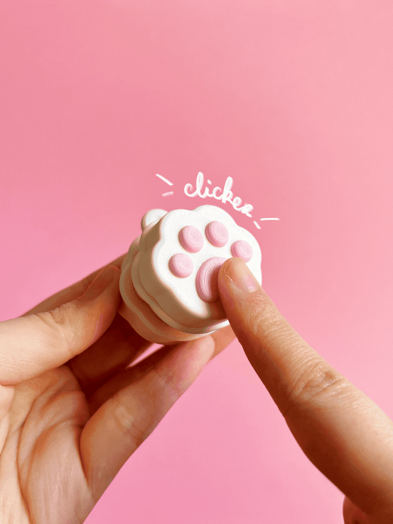 Cute Clicker Paw Collection | No AMS | Support-free 3d model