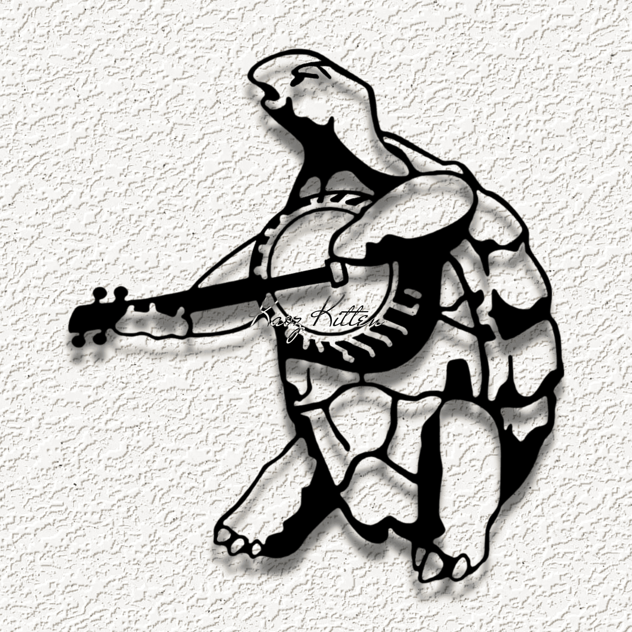 Grateful turtle wall art 3d model