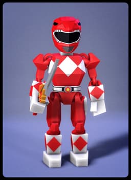 Low Poly Flexi Red Ranger 3d model