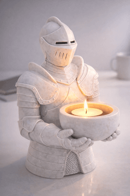 Knight Guardian Candle Holder STL | Medieval Fantasy Decor 3d model