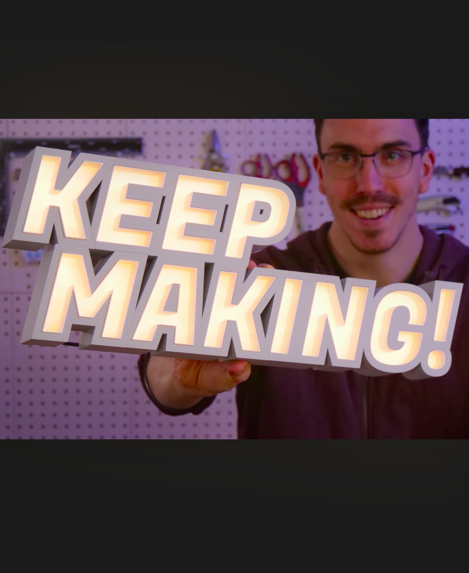 KEEP MAKING! LED SIGN 3d model