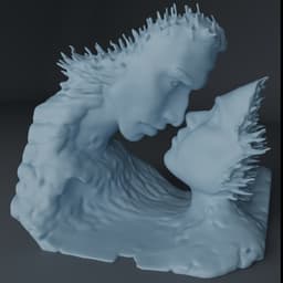 Loving Water Drops 3d model