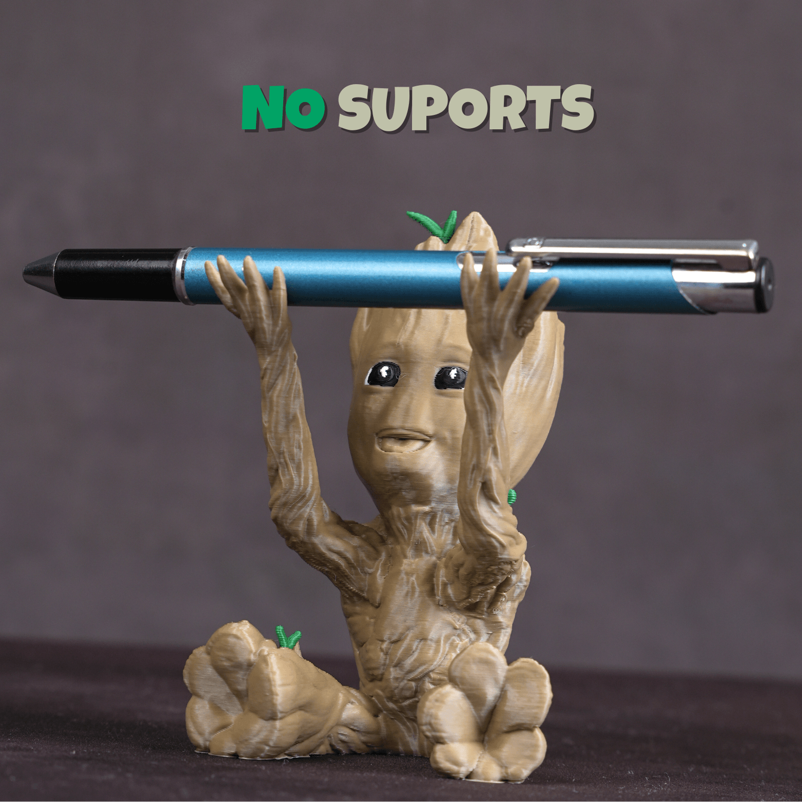 Groot Pen Holder & Desk Organizer 3d model
